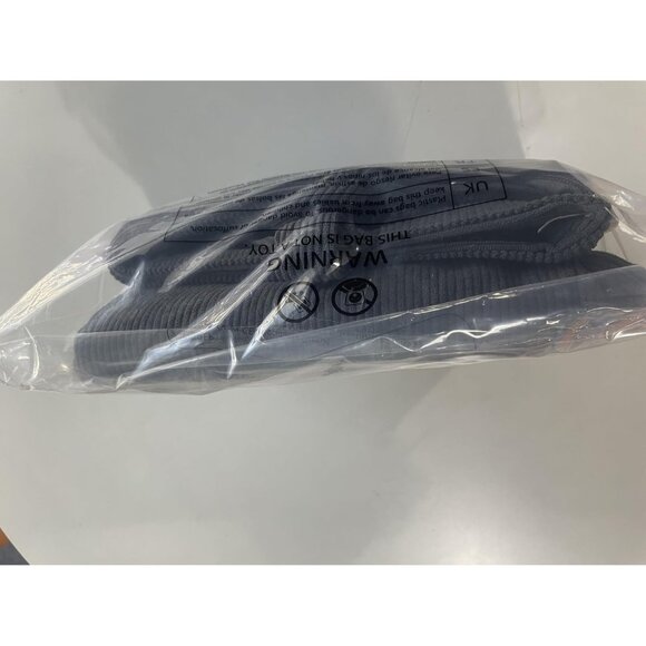 Women Grey Corduroy Large Shoulder Tote Shopping Bag with Zipper and Pockets - Picture 10 of 13